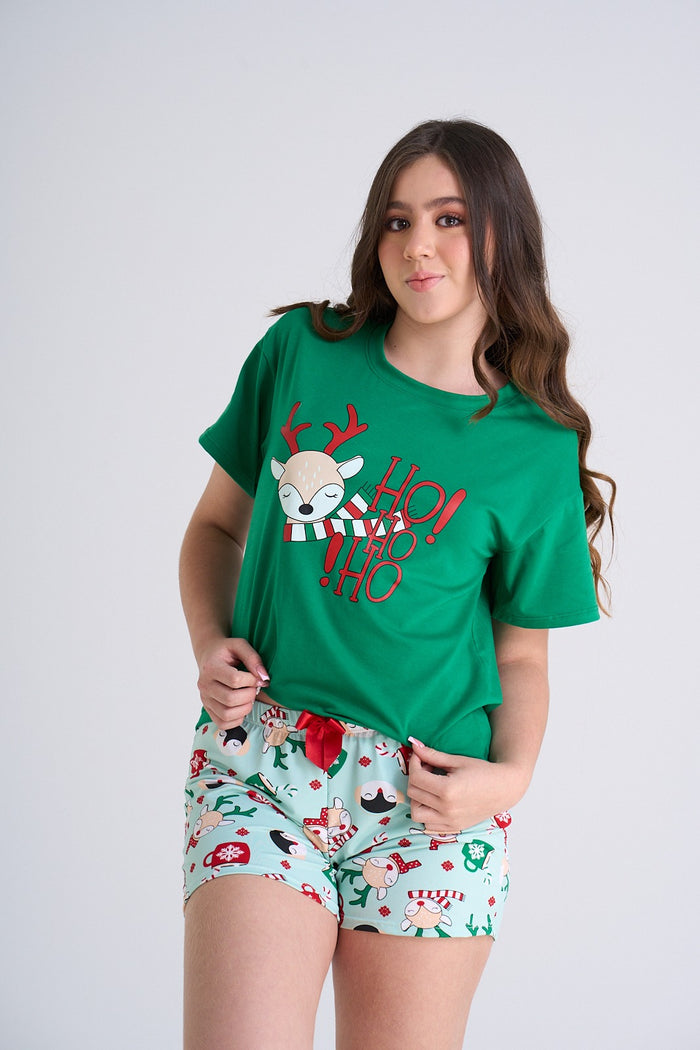 Pijama Navideña Matilda Verde | BelaMhila