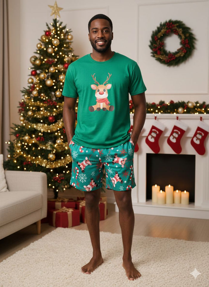 Pijama Navideña Hombre Jael Verde | BelaMhila